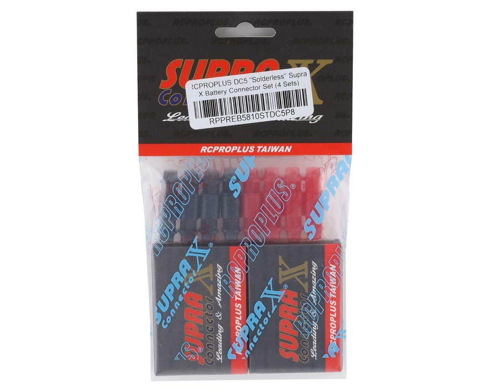 RCPROPLUS DC5 "Solderless" Supra X Battery Connector Set (4 Sets)