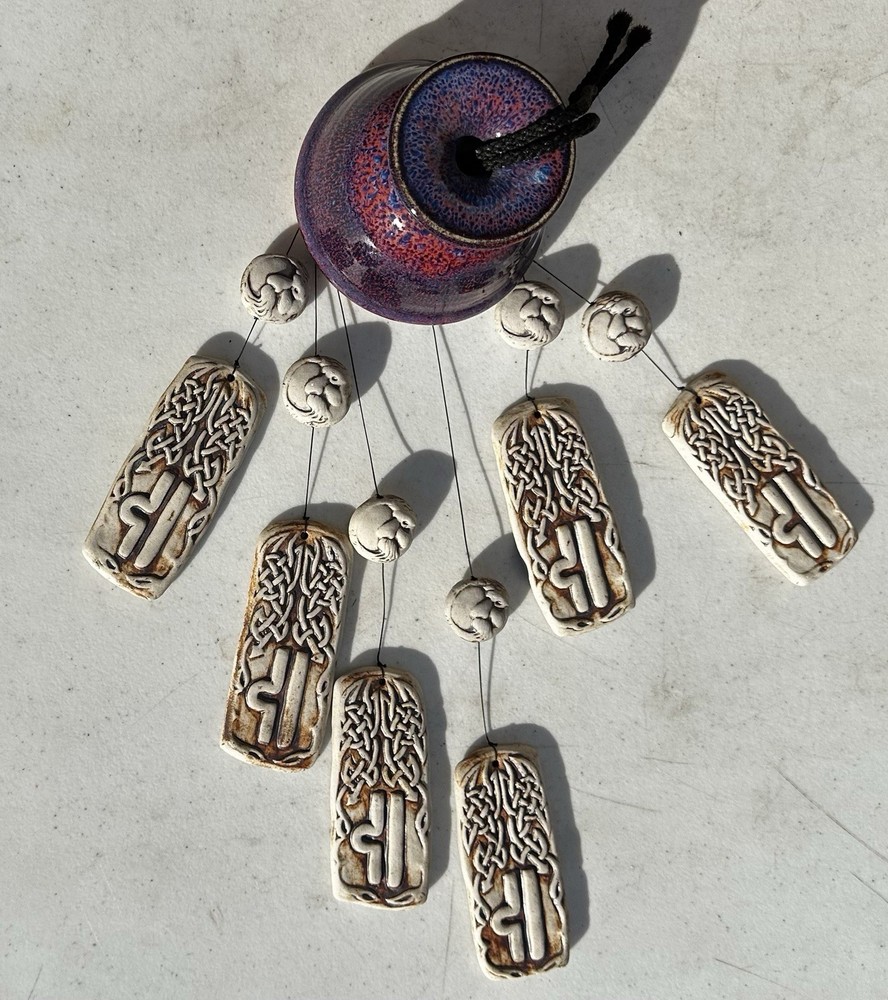 handcrafted ceramic wind chime decorative hanging round &rectangular pendants