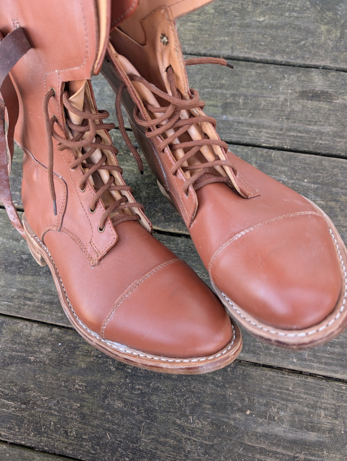 WHAT PRICE GLORY REPRO BRITISH US OFFICERS FIELD PATTERN RIDING BOOTS SIZE 11