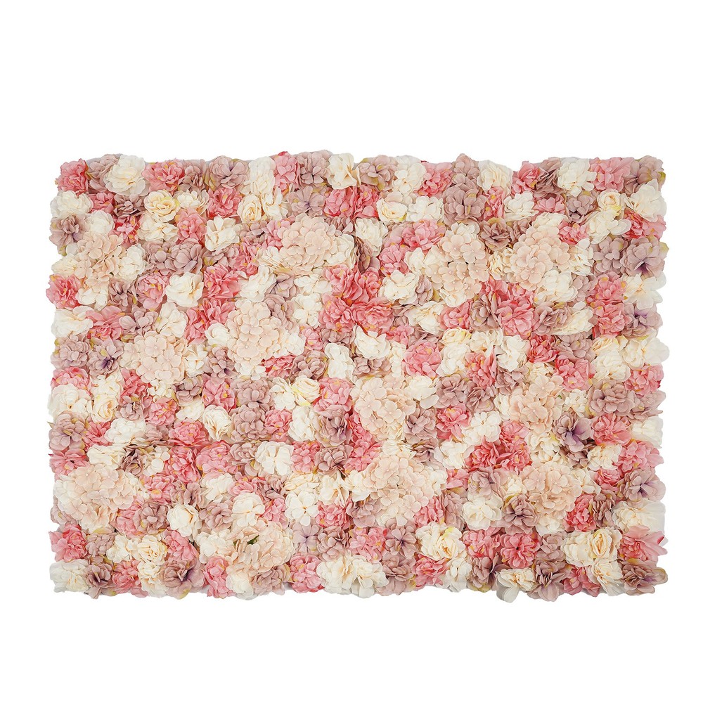 12pcs Artificial Flower Wall Panel Artificial Flower Wall Backdrop 11.81*11.81in