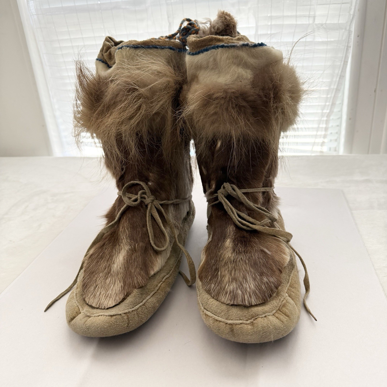Catherina Attla Handmade Mukluks 1970s Koyukon Elder Real Fur Authentic Rare