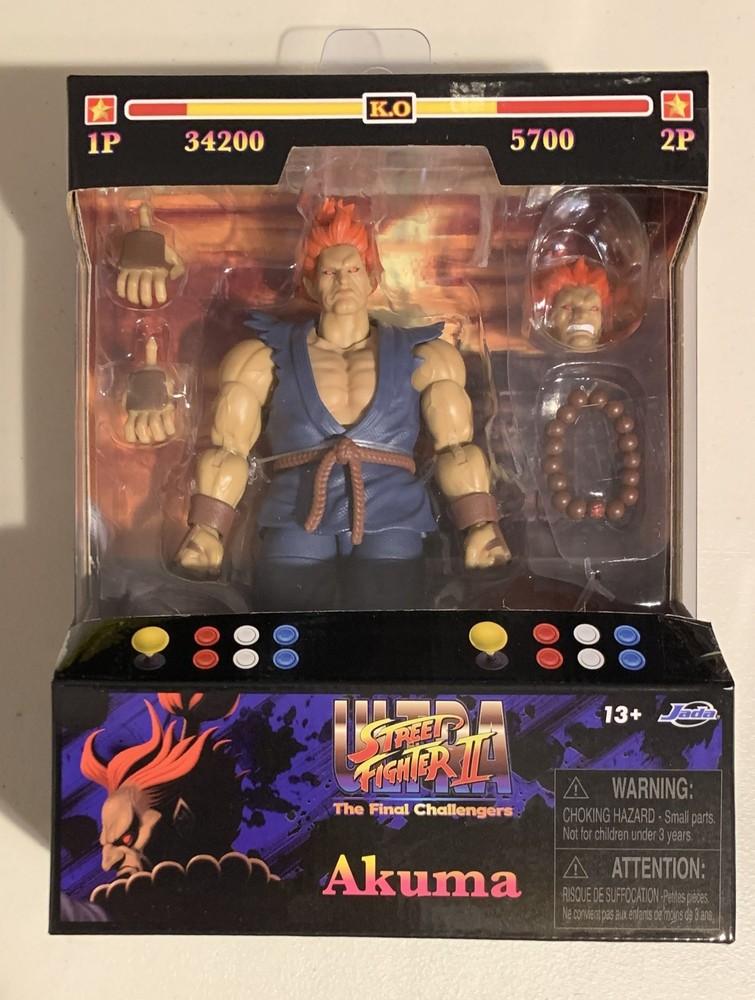Akuma Jada Toys Street Fighter II Akuma 6-In Action Figure New USA Free Shipping