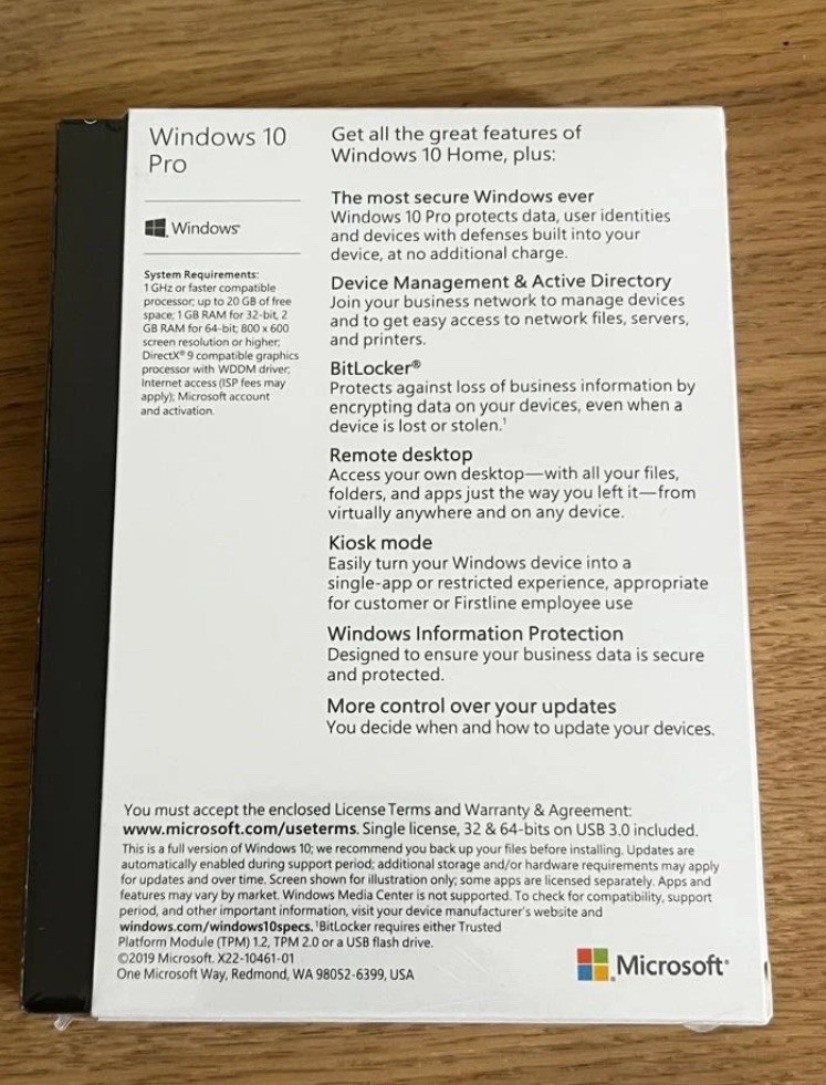 Microsoft Windows 10 Pro 64bit - New Sealed – Flash USB Retail -Original- 1 PC