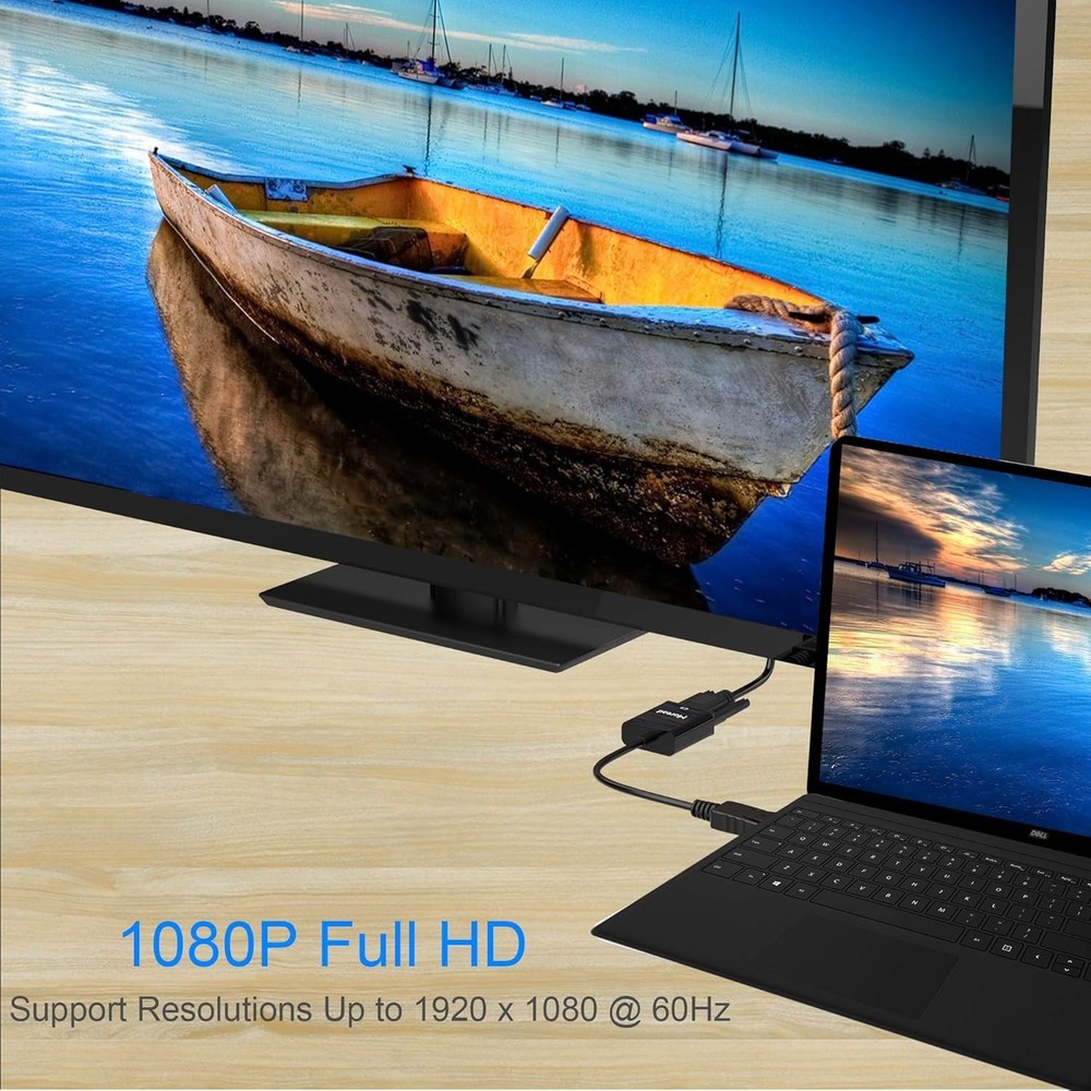 Gold-Plated DisplayPort to DVI Adapter - High Performance & Secure Connection