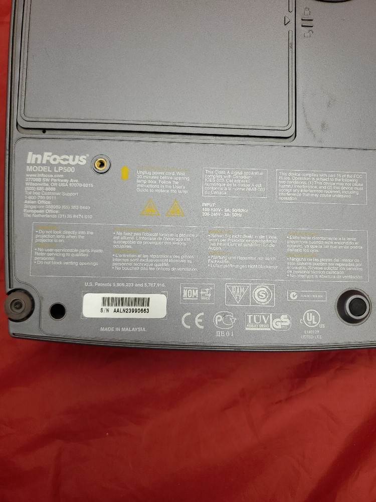 InFocus Projector Model LP500