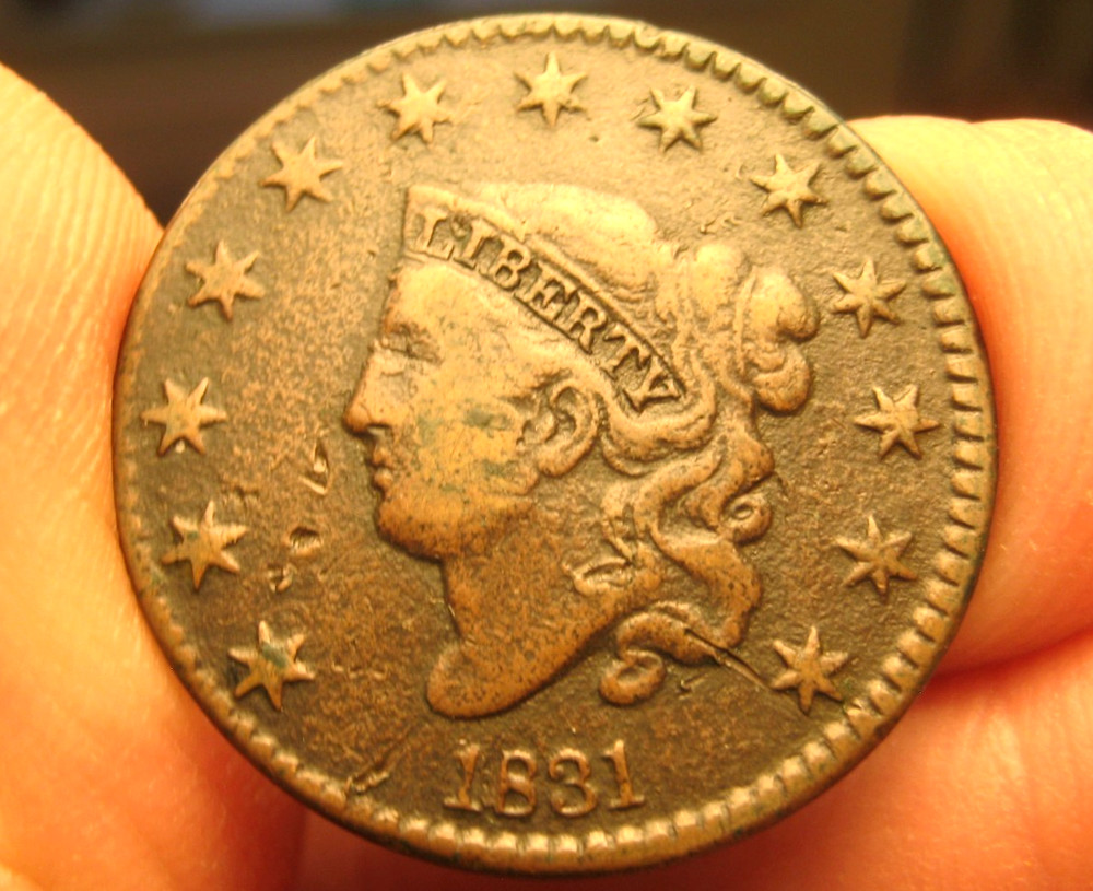 1831 LARGE CENT ~ Large Letters ~ Fine+
