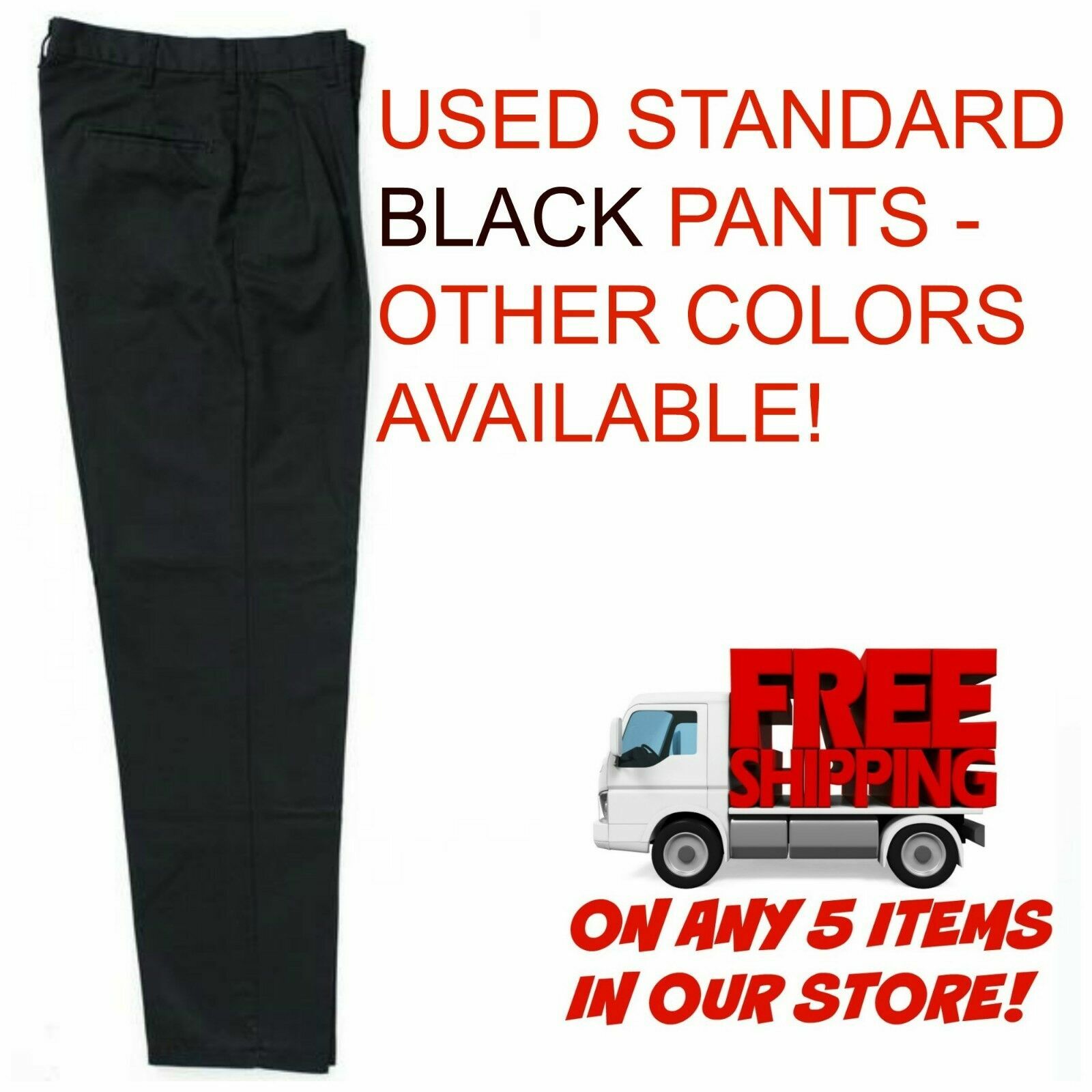 Used Uniform Work Pants Cintas Redkap Unifirst G&K Dickies and others BLACK