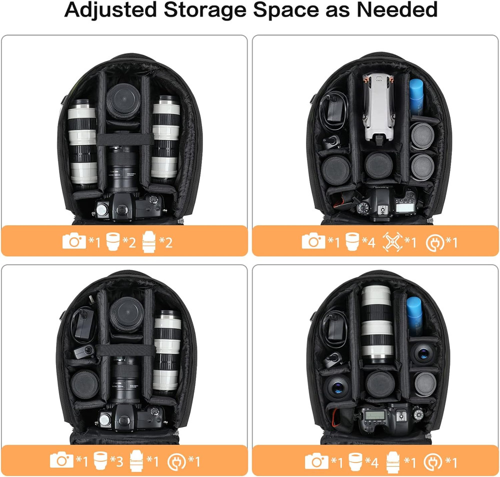 Camera Backpack,Dslr/Slr/Mirrorless Photography Backpack Buffer Padded Shockproo