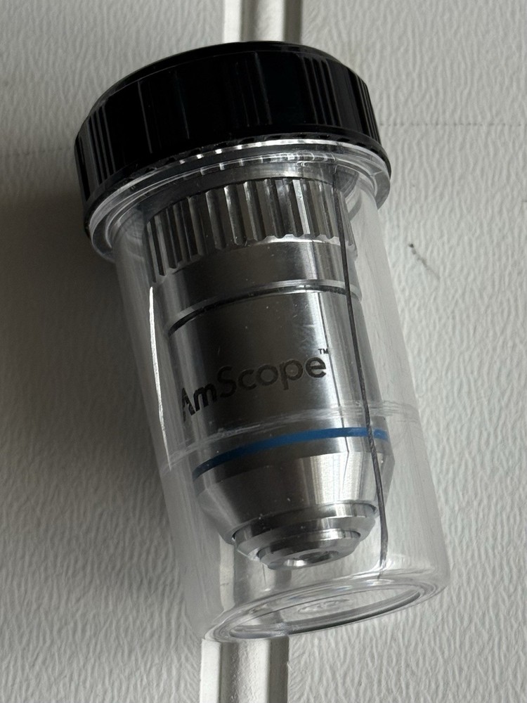 AmScope 60X Plan Achromatic Objective Lens with Knurled Ring