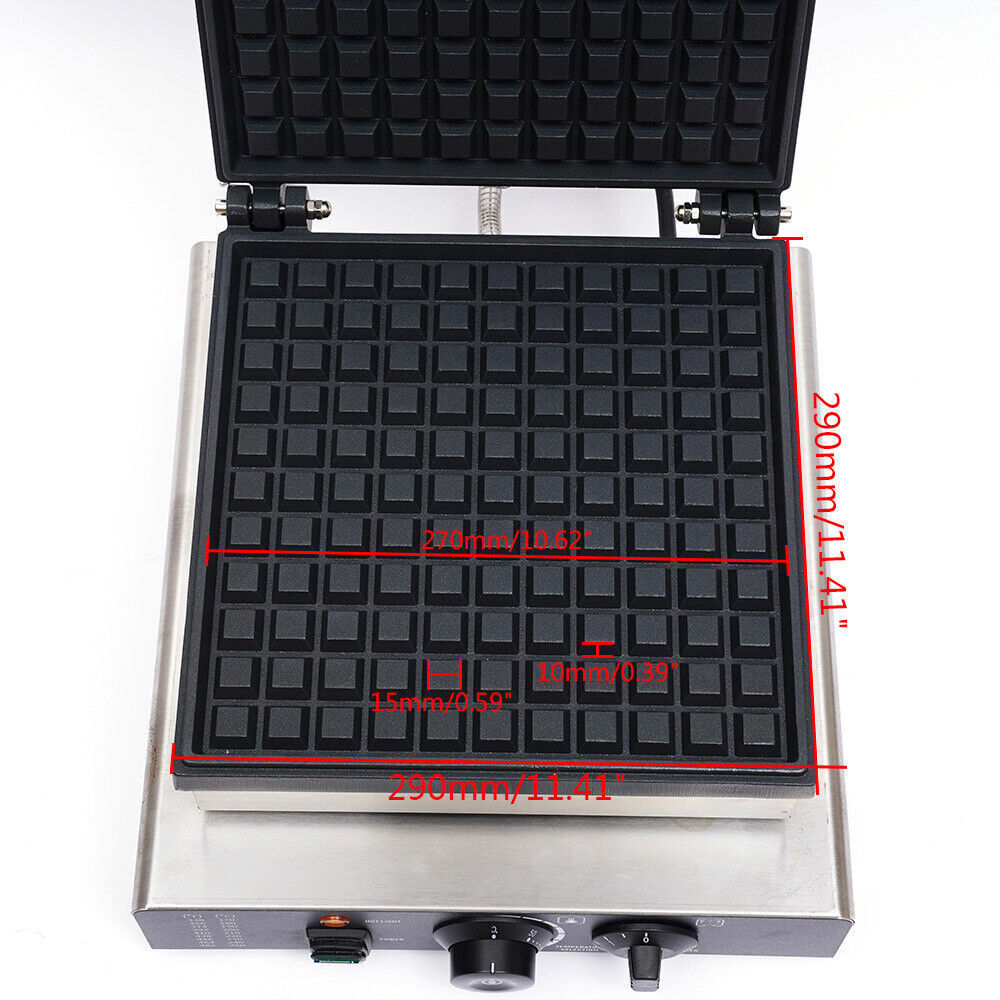 Waffle Maker Commercial Electric Machine Nonstick Square Waffle Making Machine