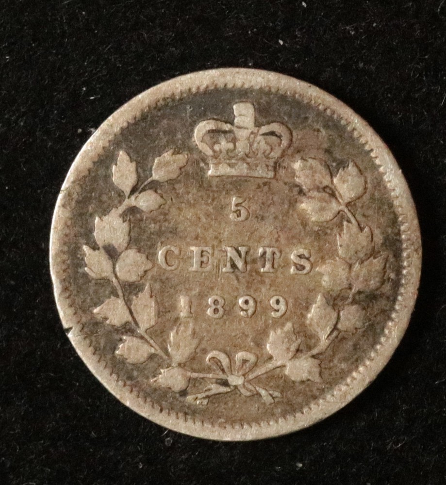 Canada 1899 5 Cents - Silver - Victoria
