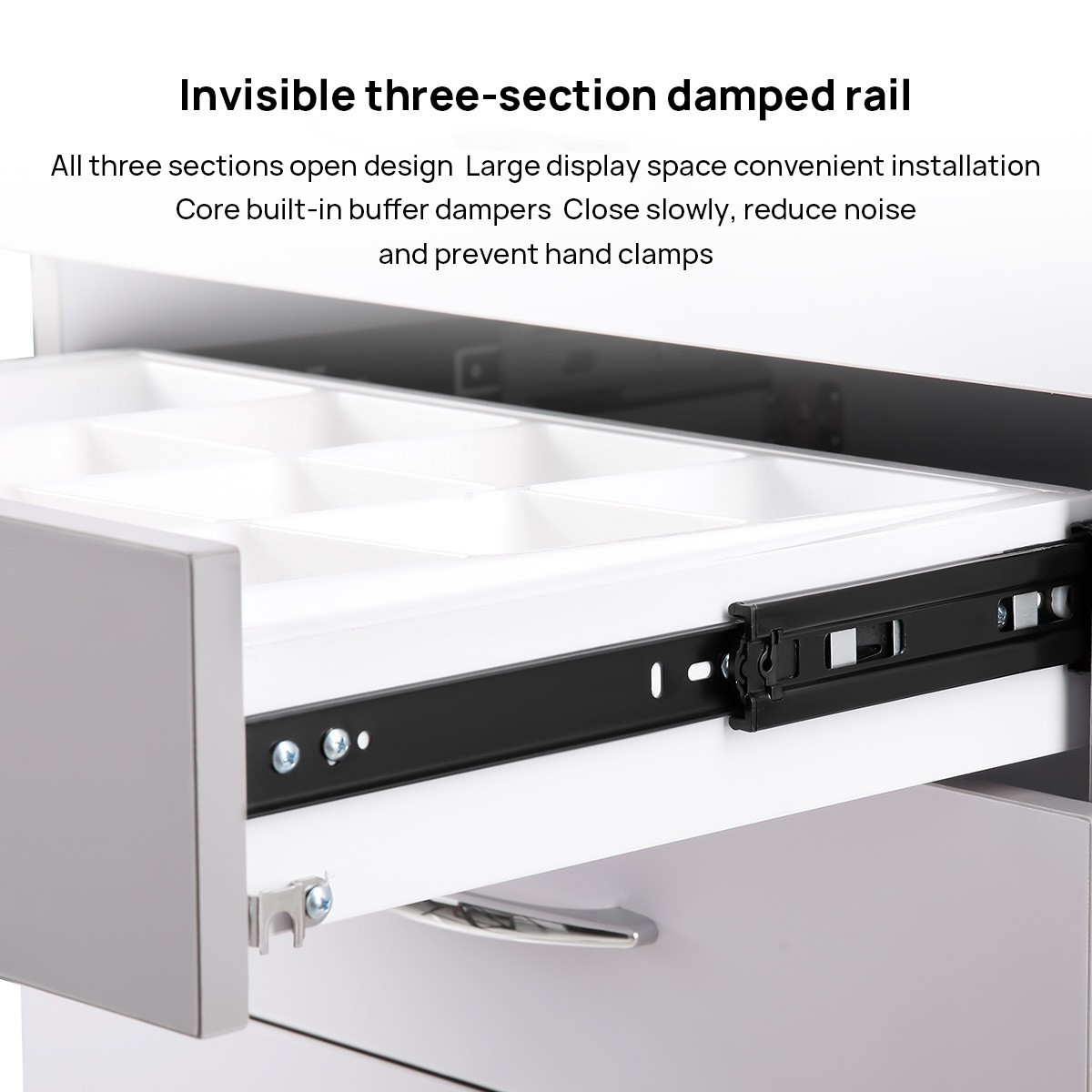 Acrylic Mobile Cabinet with Five Drawers Dental Silicone Wheels Instrument Trays