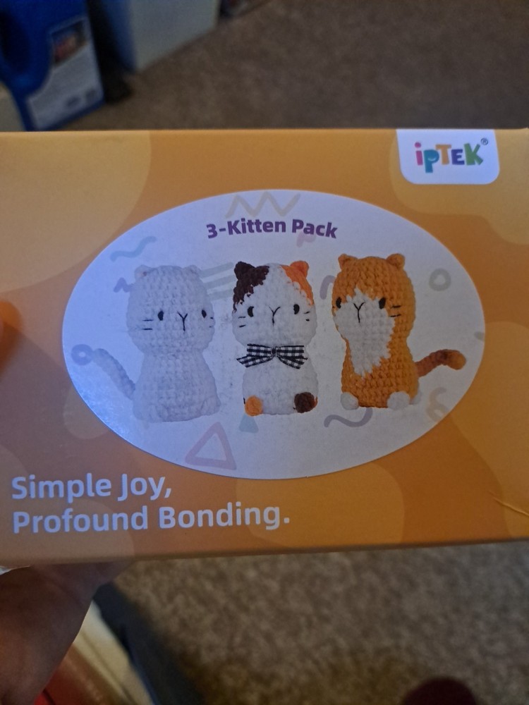 3 Kitten Crochet Starter Pack For Beginners NEW OPEN BOX