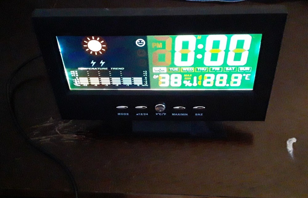 Digital Voice weather station clock