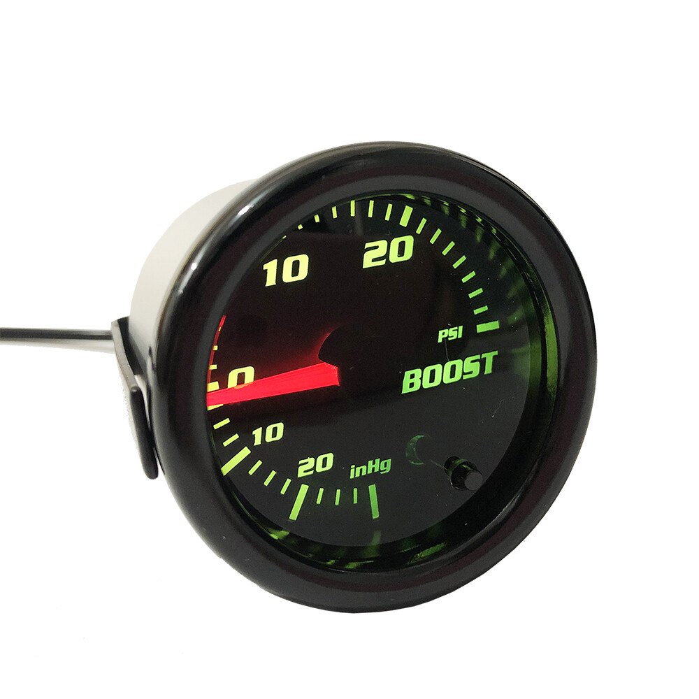 52mm Digital Boost Gauge Tinted 7 Color 0-30 PSI Pressure Turbo Meter 2"