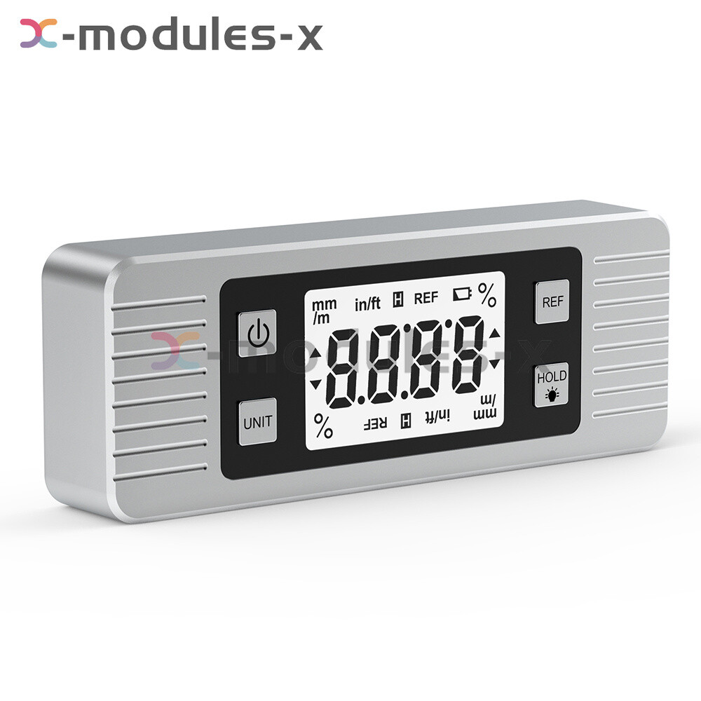 3in1 Protractor Inclinometer Level Ruler 4*90° Digital LCD Display W/ Backlight