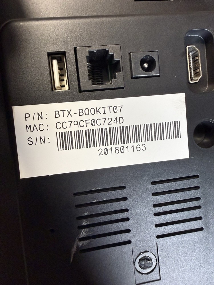 BookIT 7" PoE Touch Panel Room Scheduling Display BTX-BOOKIT07