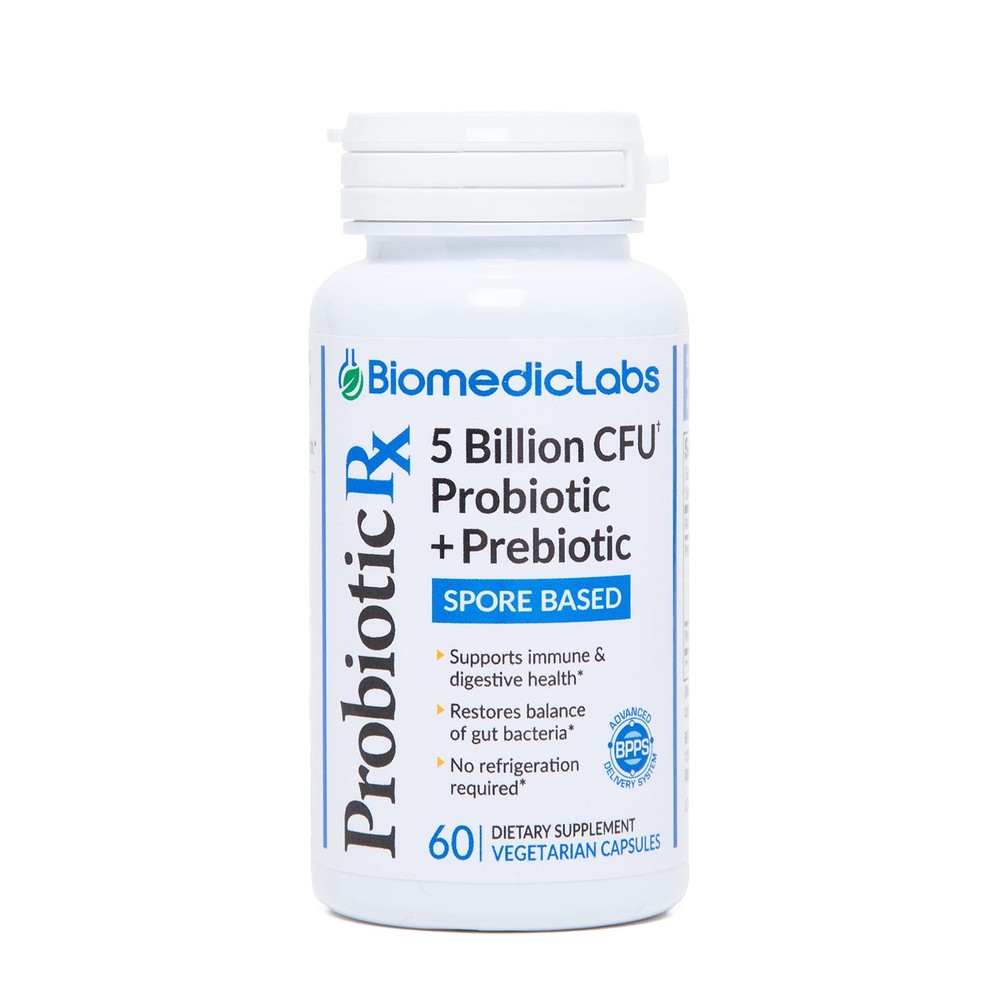 Probiotic Rx: 5 Billion CFU – Probiotic + Prebiotic - Spore-Based – 60-Day Su...