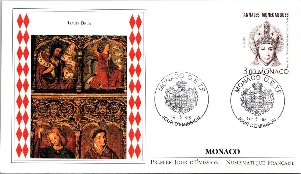 Monaco  FDC 1996 Louis Brea - A03295