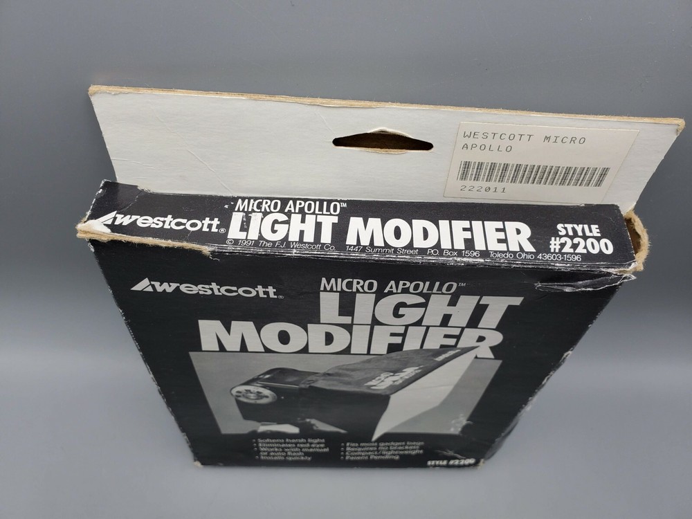 Vintage Westcott Micro Apollo Light Modifier Foldable Diffuser for Flash Units