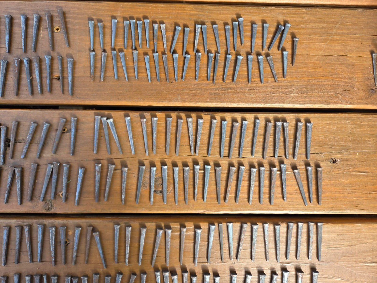 238 Vintage Antique Some Rusty Square Head Nails 197 @ 2" & 41 @ 1 1/2"