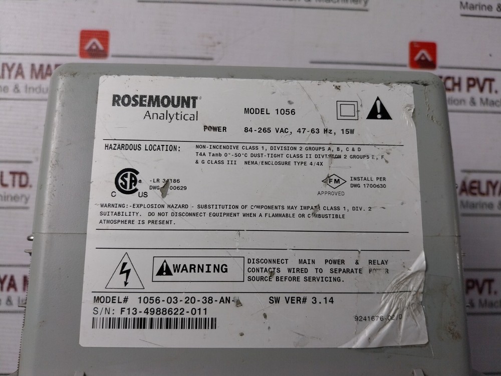 Rosemount Analytical 1056-03-20-38-AN Dual-Input Intelligent Analyzer