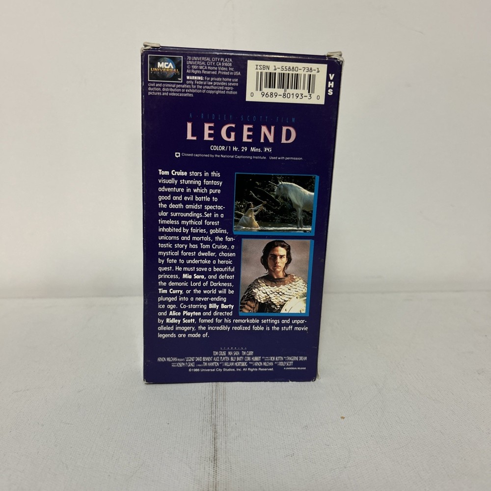 Legend - 1985 (VHS, 1991)
