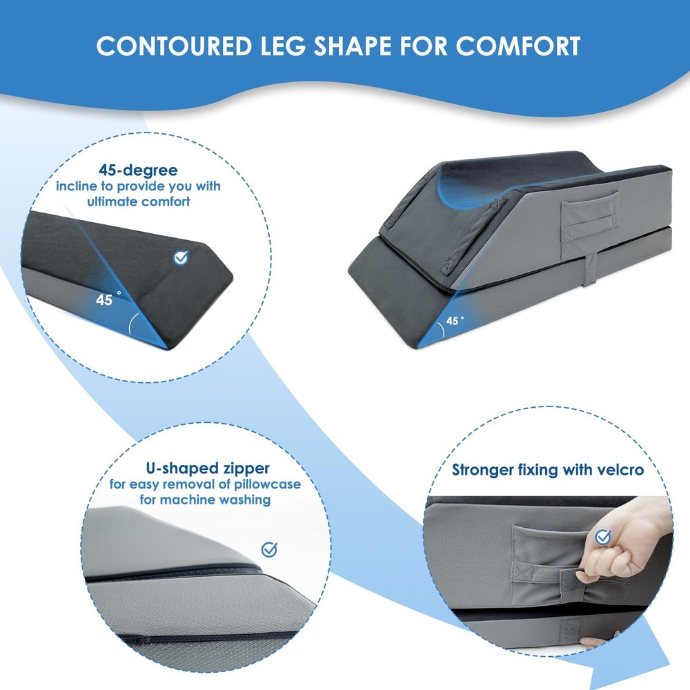 Leg Elevation Pillows for After Surgery,4-Height Adjustable Leg Elevating Pil...