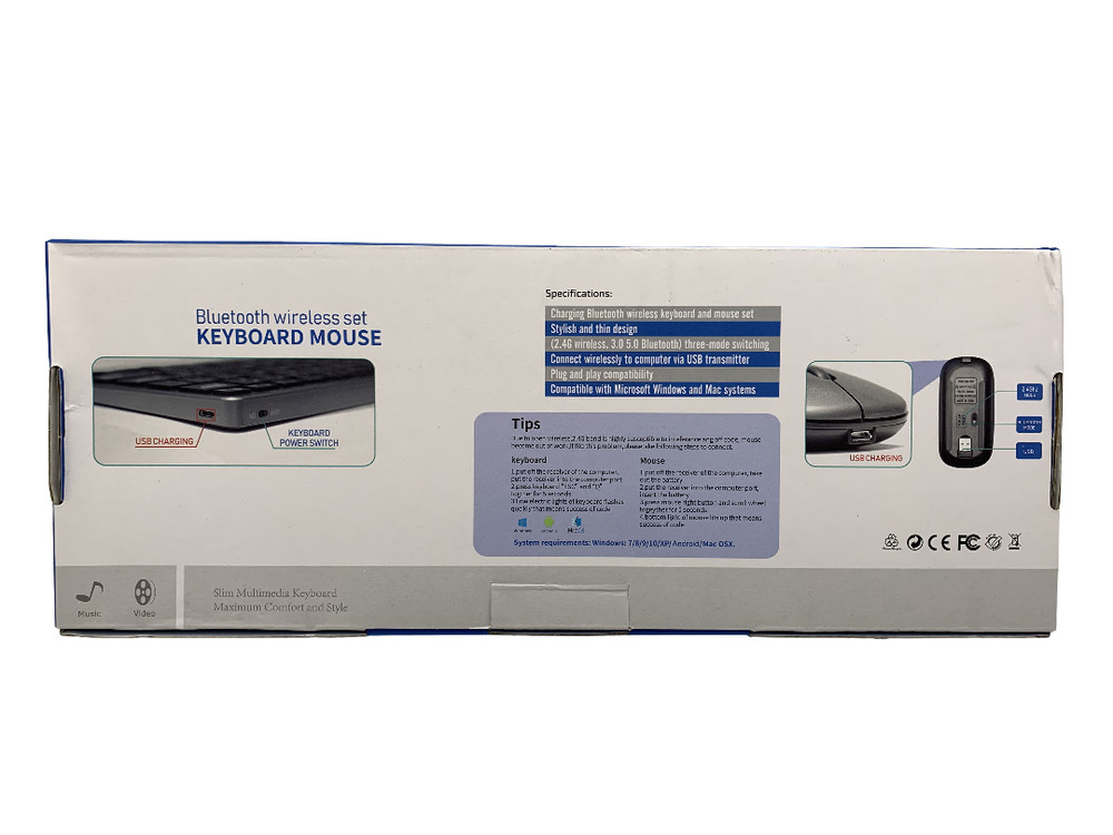 Charging Bluetooth Wireless Mouse & Keyboard Set NEW IN BOX