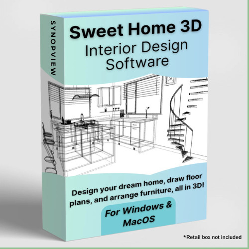 Sweet Home 3D Graphic Interior Design Architect Software 2026 Windows/Mac USB