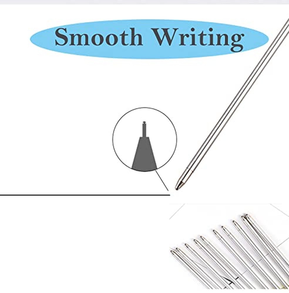 20 Pack 2.75 Inch Replaceable Ballpoint Pen Ink Refills, Refills, Medium Poin...