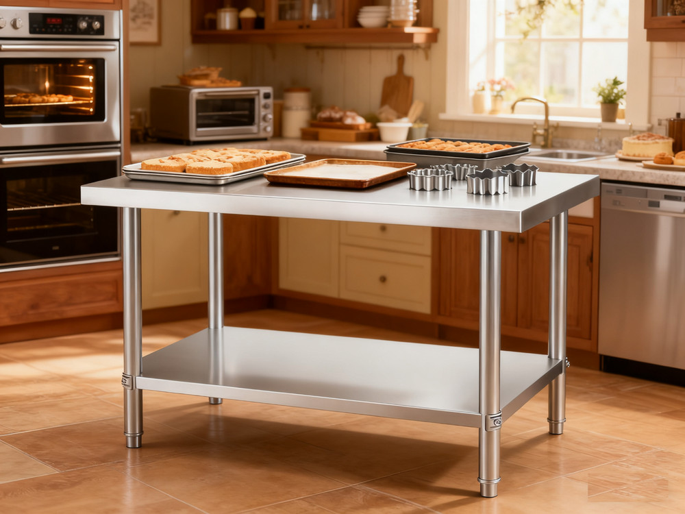 36x24 Stainless Steel Table for Prep Work with Adjustable Undershelf