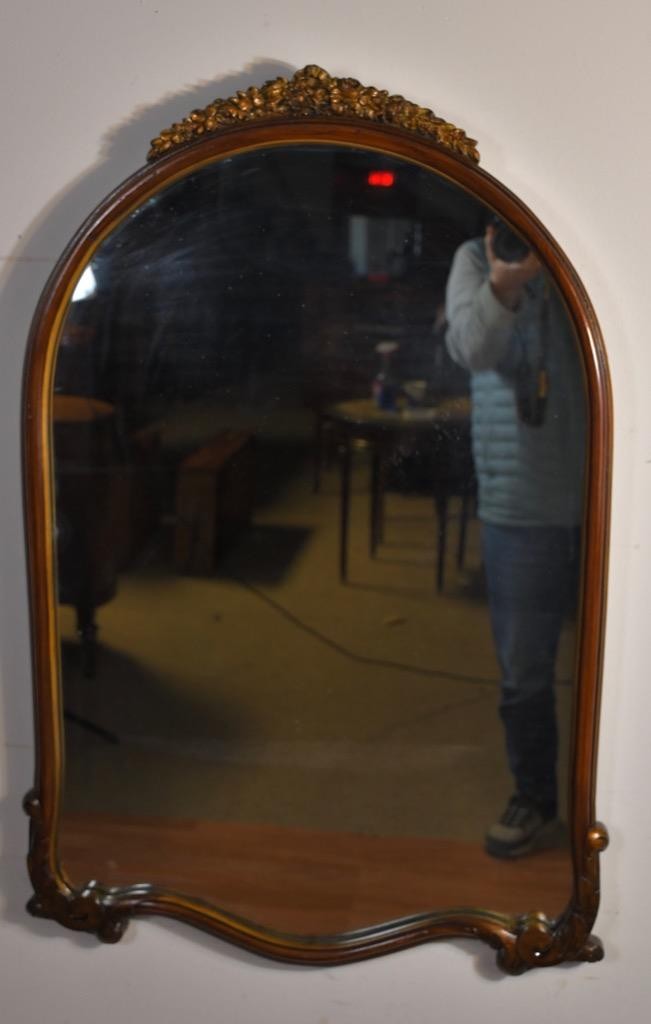 1920s SET of Antique French Satinwood Vanity Makeup table / Chair and Mirror