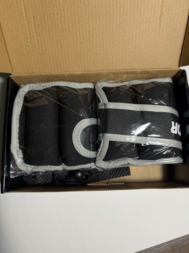 AMBOR Adjustable ankle weights 3lbs 2Pack Leg running workout.