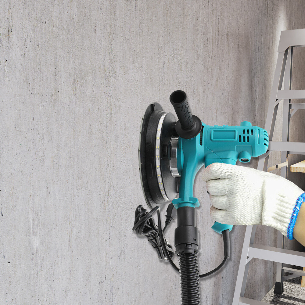 710W Drywall Sander Machine 500-2300RPM Variable Speed & Auto Vacuum