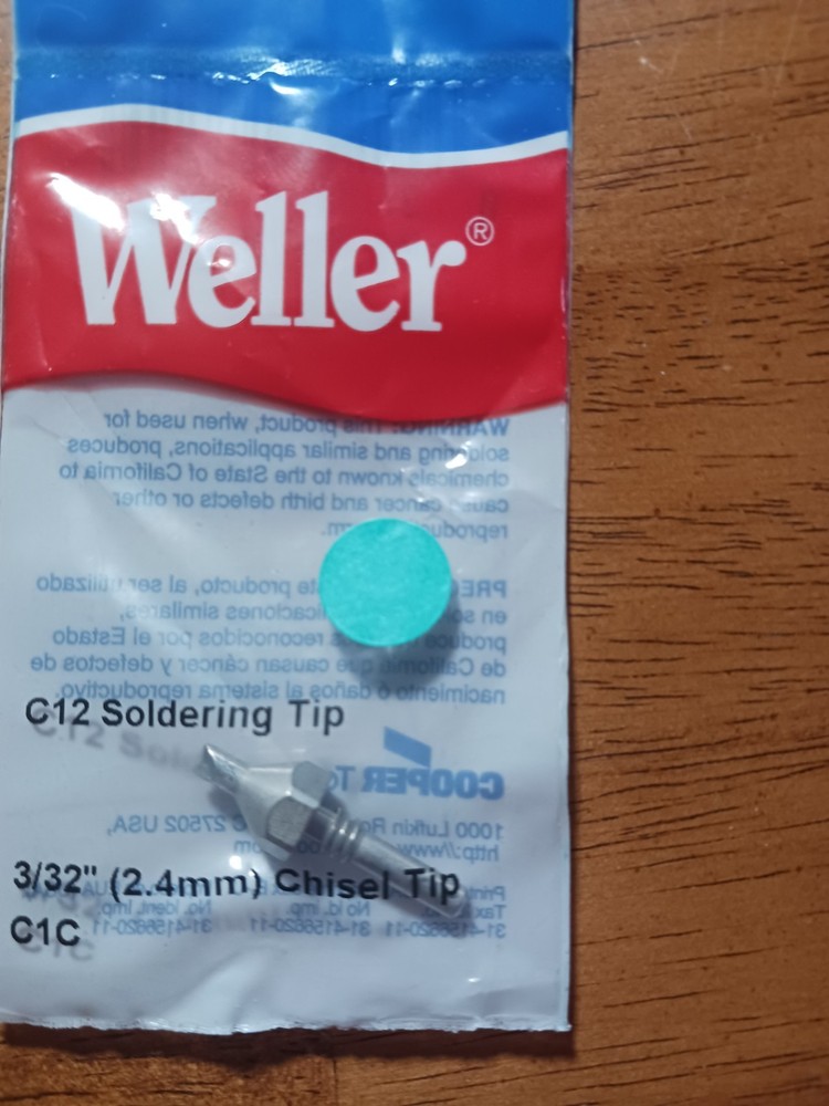 Weller C12 3/32" Chisel Tip Soldering Tip C1C NEW.