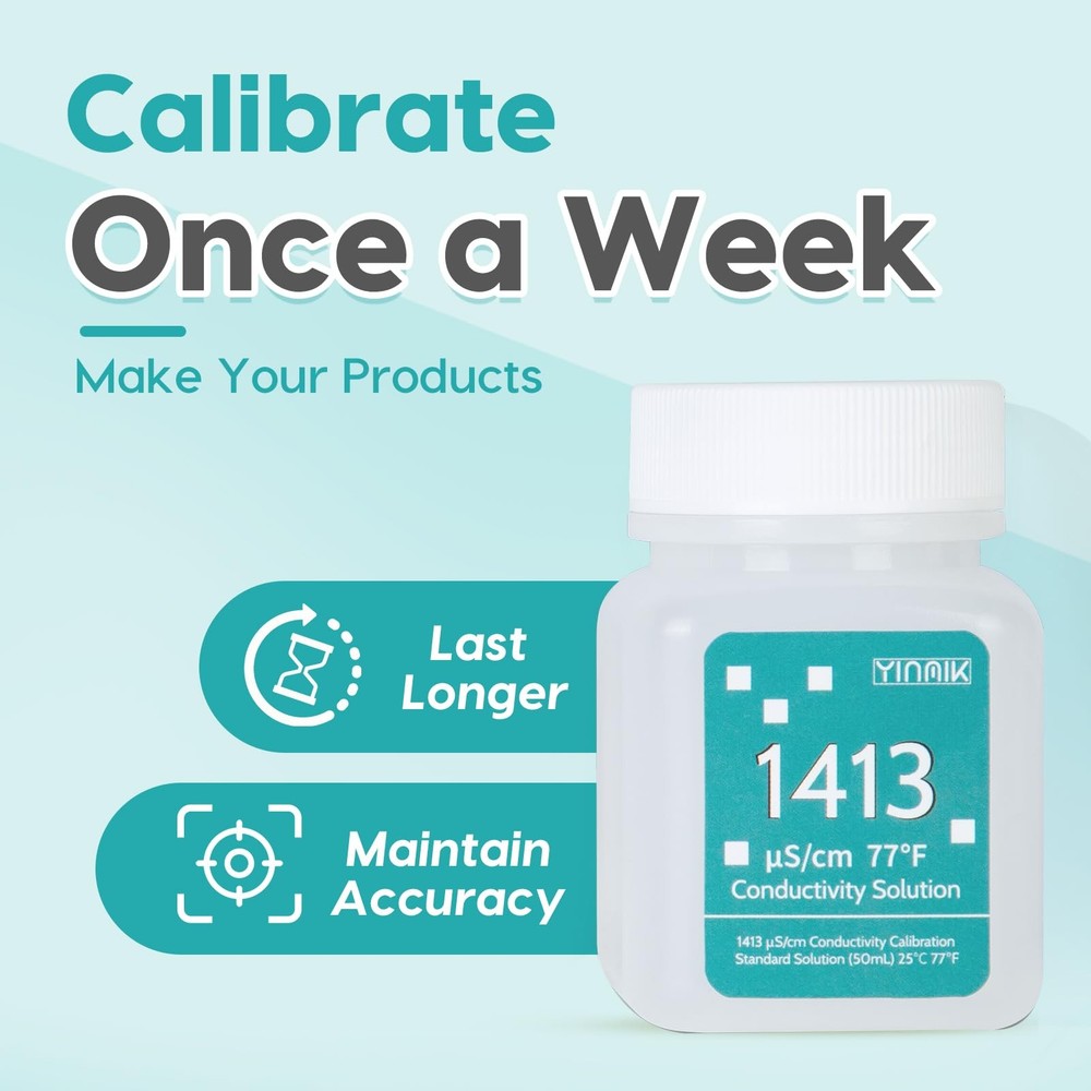 1413 μS/cm Calibration Solution, Conductivity Salt Standard Buffer Solution f...