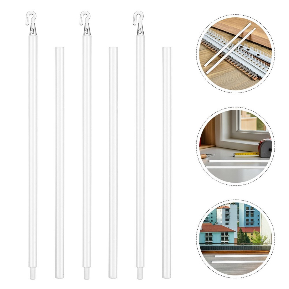 4 Sets Window Blind Tilt Wand Vertical Rod with Hook Replacement