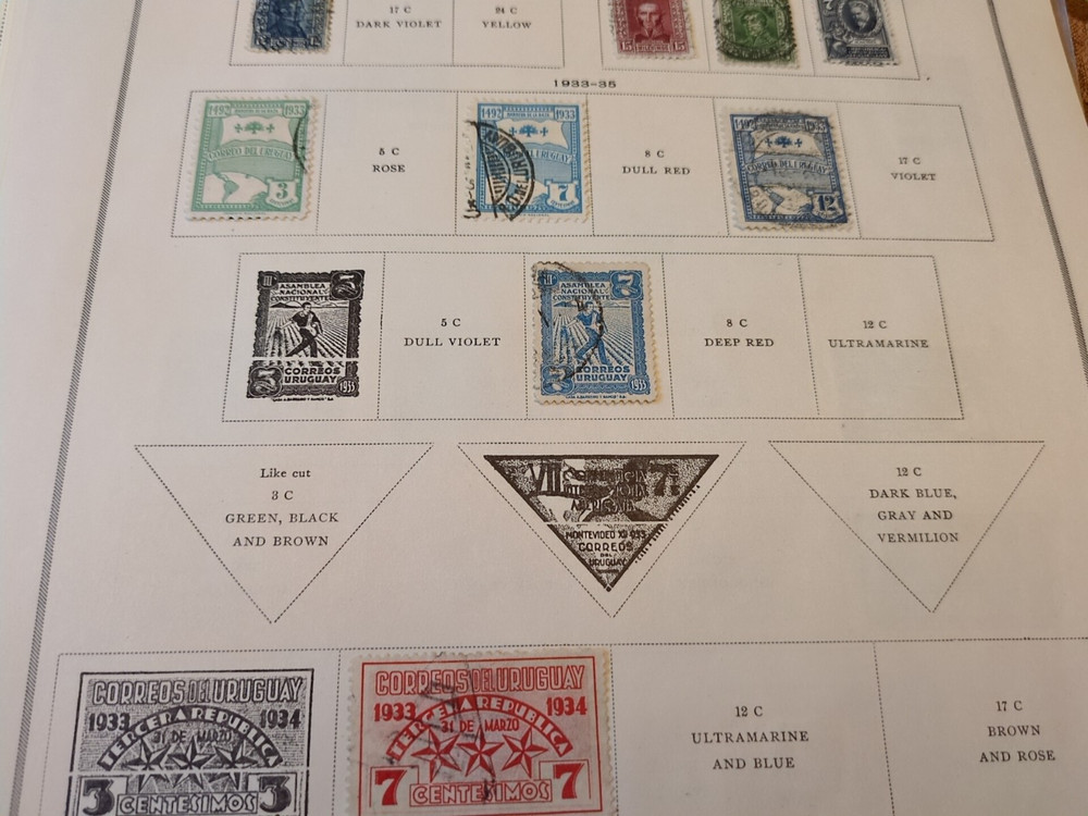 APC Z6436 Upper Volta Uraguay Scott internation pages and 260 stamps