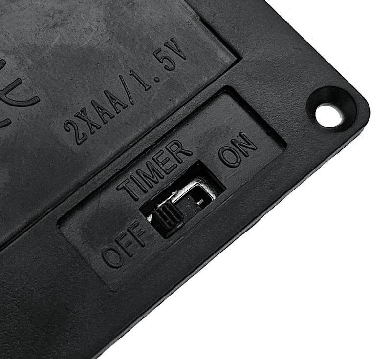 Twin/2X/Two AA Panel Mount Battery Holder Case Box 3V With Timer Power Switch