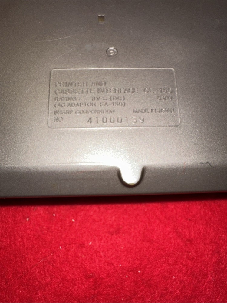 Vtg Sharp PC-1500A Pocket Computer w/ CE-150 Printer/Cassette Interface Turns On