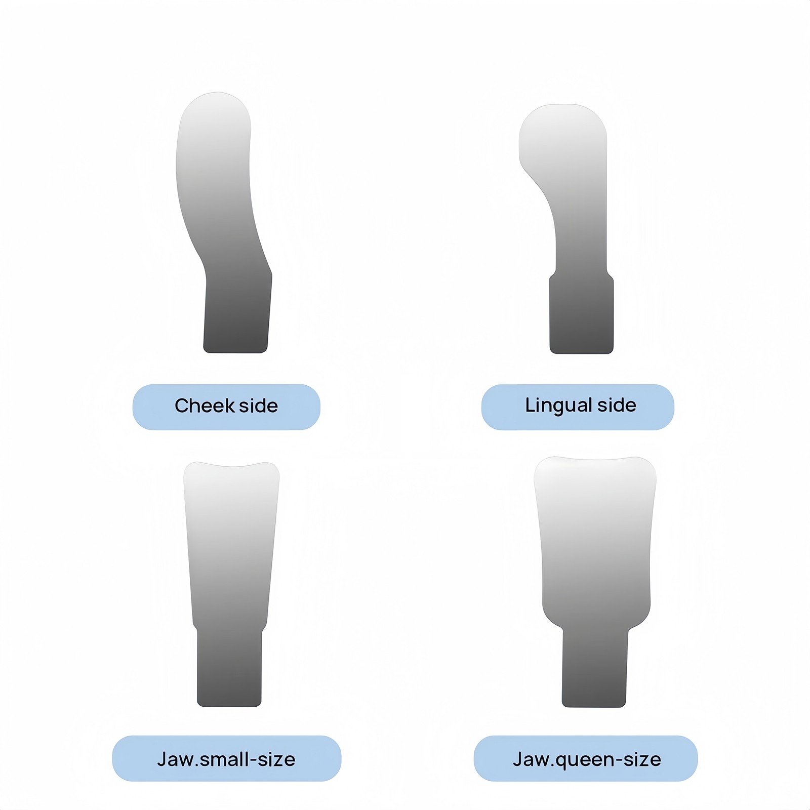 Dental Occlusal Mirror Fog Free LED Intra Oral Photo System 4 Mirrors Anti-Fog