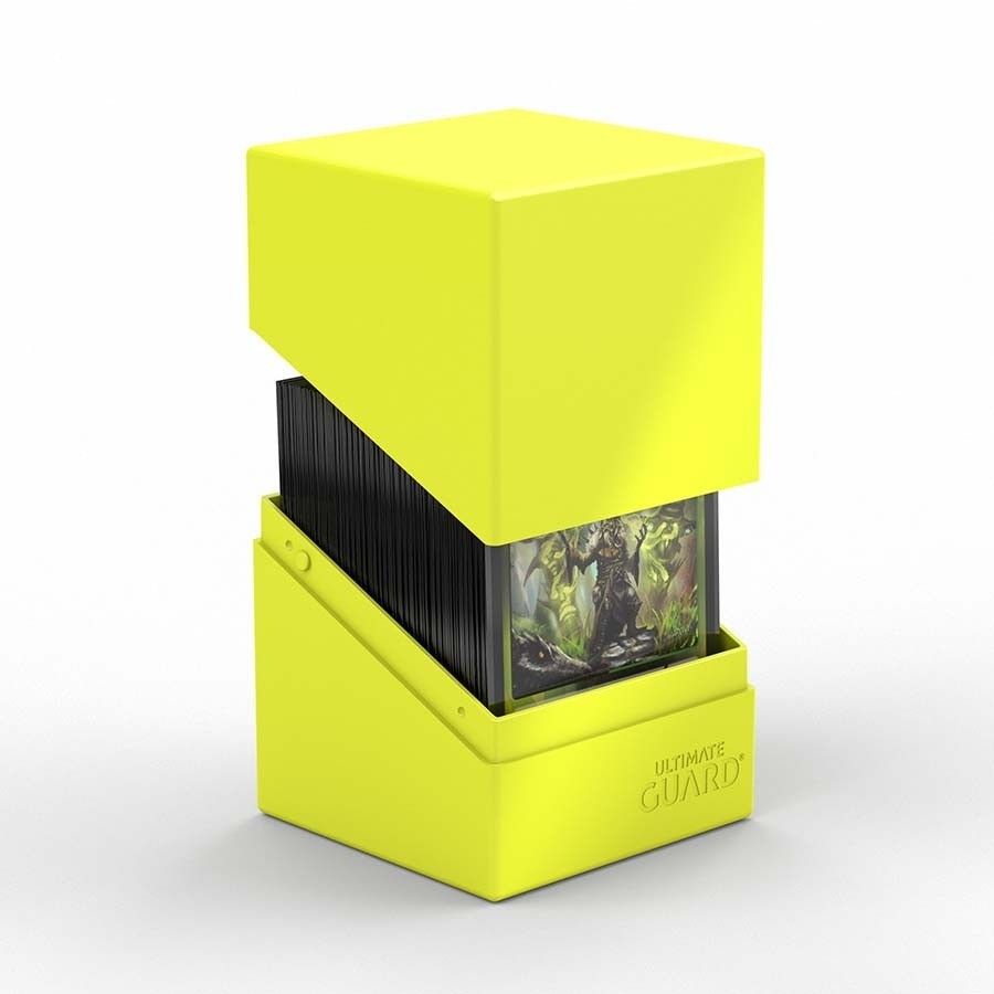 1 Ultimate Guard Solid Neon Yellow Boulder 100+ Deck Box