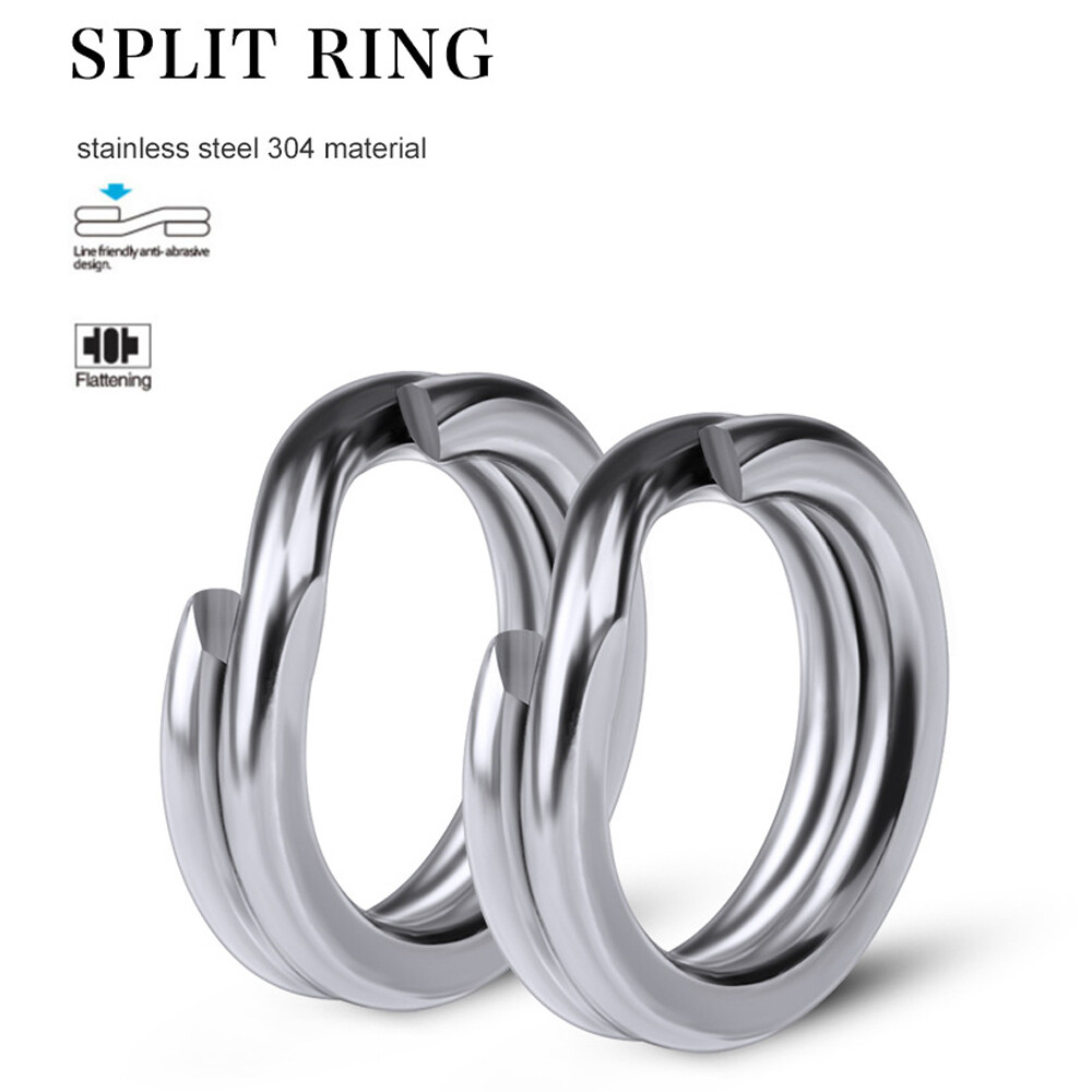 100 Stainless Steel Fishing Split Rings 25LB-350LB Heavy Saltwater Duty Big Game