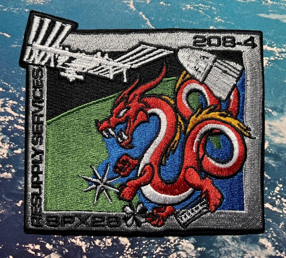 SPX28 RESUPPLY SERVICES 208-4 SPACEX SPACE-X PATCH 🚀