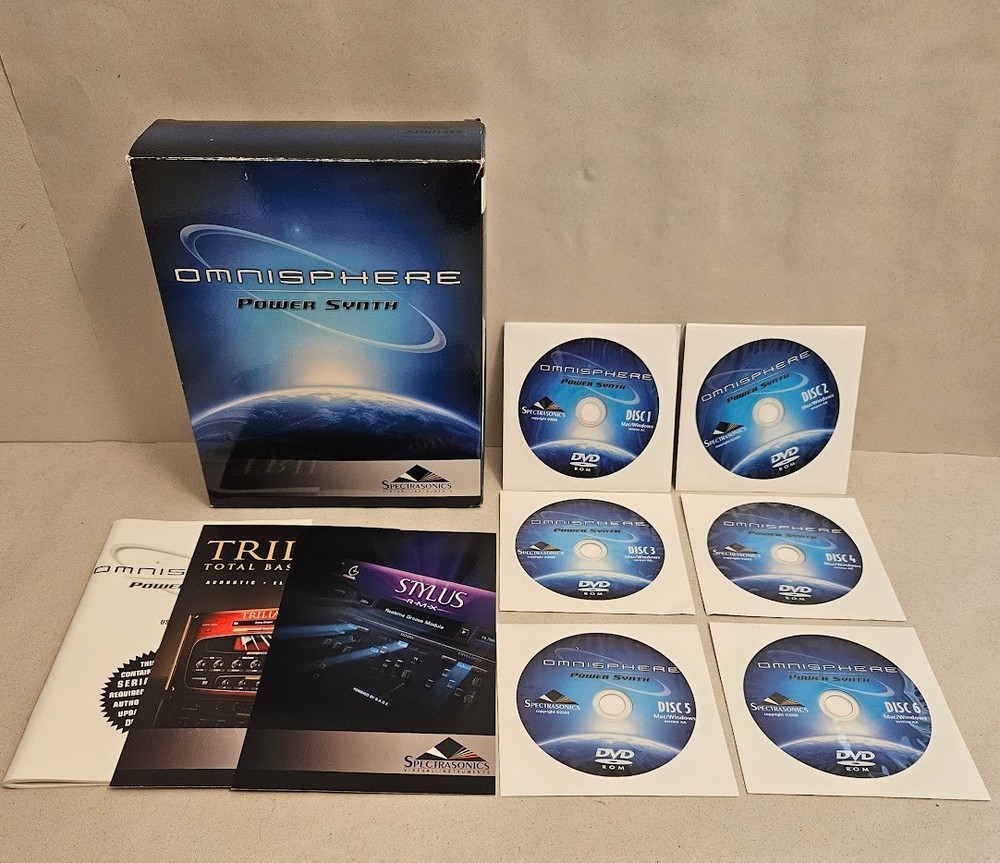 Spectrasonics Omnisphere Power Synth 1 Virtual Instruments Software PC 6 Discs