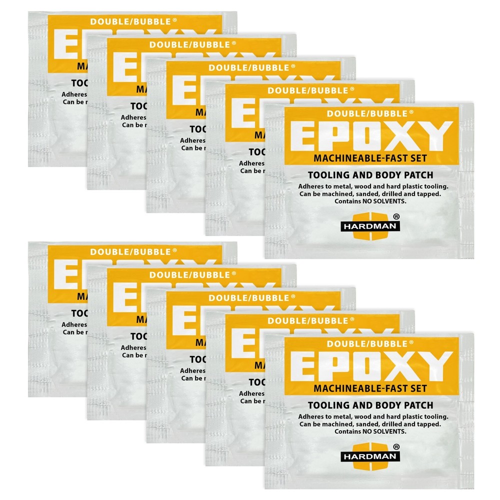 Hardman Double Bubble Yellow Machineable Fast Setting Epoxy Adhesive 04002 -10pk