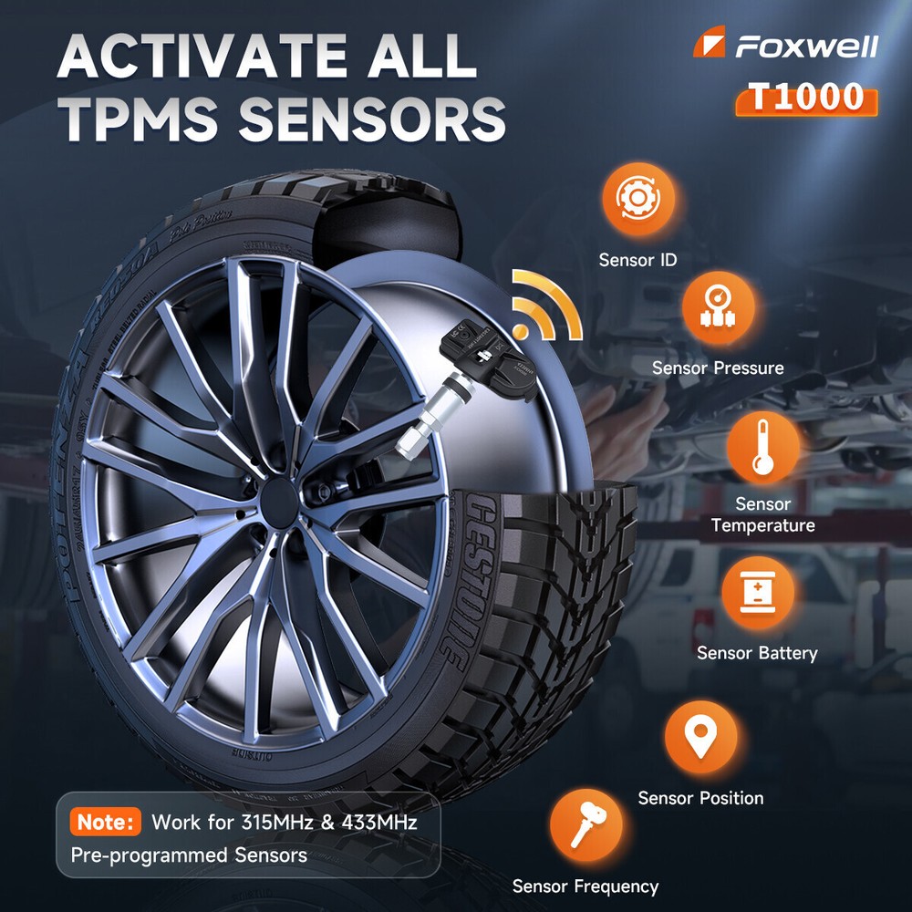 TPMS Programming Tool Tire Sensor Relearn Reset Activate Universal Diagnostic