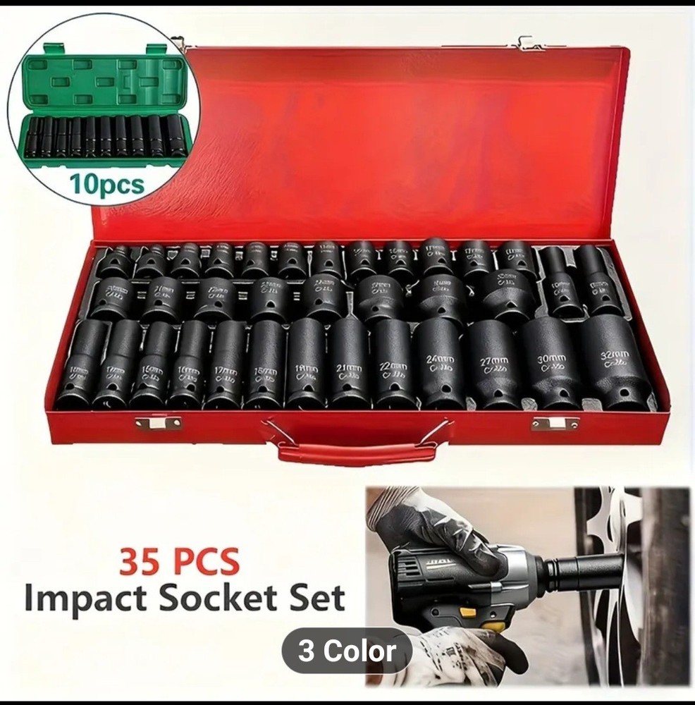 35pc 6point Impact Scoket Set
