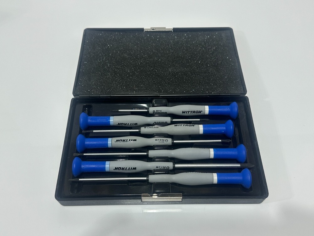WITTRON ELECTRIC 7pc Precision Electronic Screwdriver Set, Flat Slotted Phillips